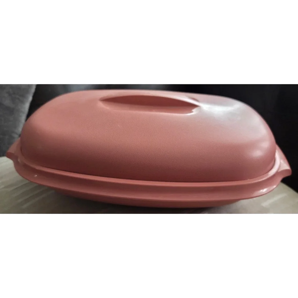 Tupperware Vtg Microwave Steamer 6 Cup 1.4L 3 Piece Set Pink‎ 1273-4 Made in USA